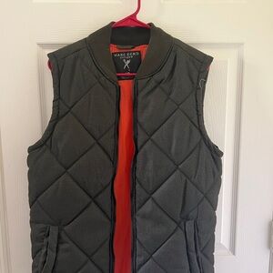 Marc Ecko Quilted Vest Black and Orange
